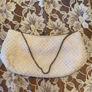 Ivory beaded Aalborg evening bag
